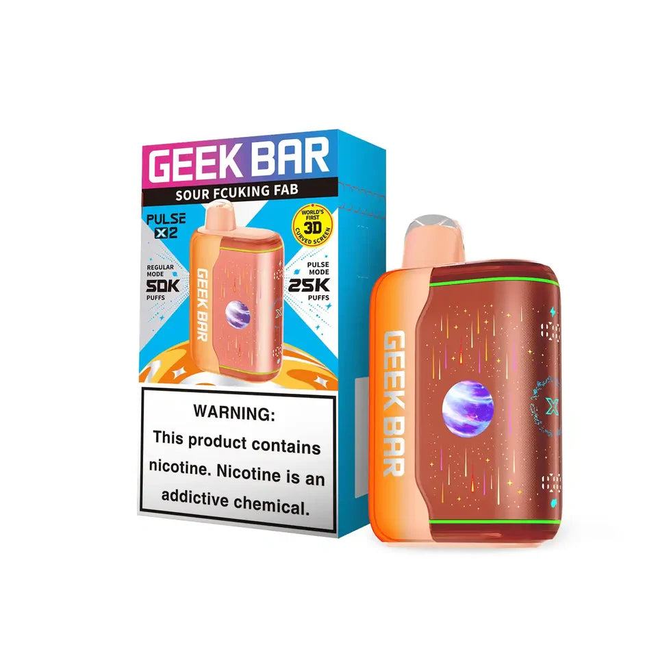 Sour Fcuking Fab - Geek Bar Pulse X 2 50K disposable vape packaging